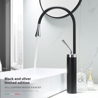 Grifo de Lavabo Giratorio en Cobre Dorado con Diseño Gota de Agua - Image 24
