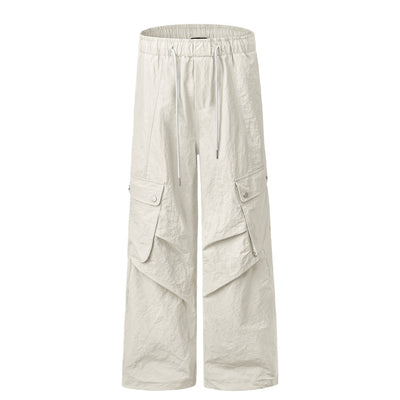 Pantalones Cargo Overol con Cordón Ajustable - Estilo Urbano Holgado para Hombre - Image 5