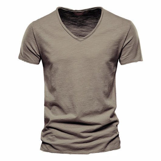 Playera Básica de Algodón Slubby para Hombre - Colores Sólidos - Image 11