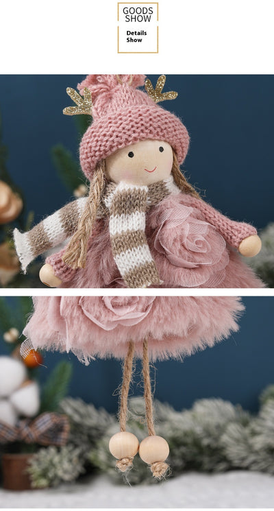 Muñeca Decorativa Navideña con Astas y Alas de Ángel - Image 11