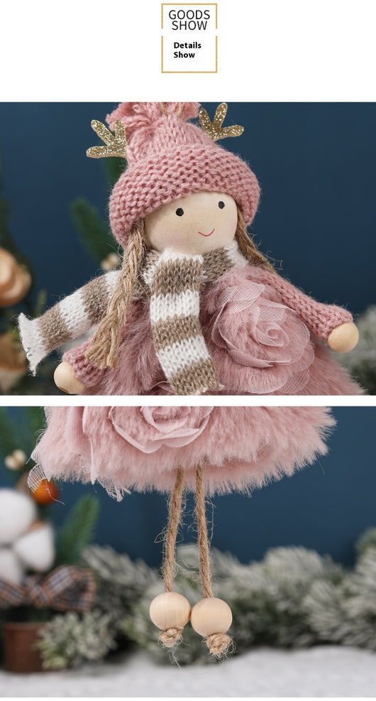Muñeca Decorativa Navideña con Astas y Alas de Ángel - Image 11