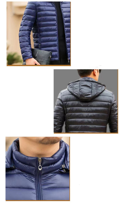 Chaqueta de Plumón Corta para Hombre - Algodón y Abrigo Ligero - Image 2