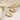 18k Gold Stainless Steel Flat U-ring Earrings