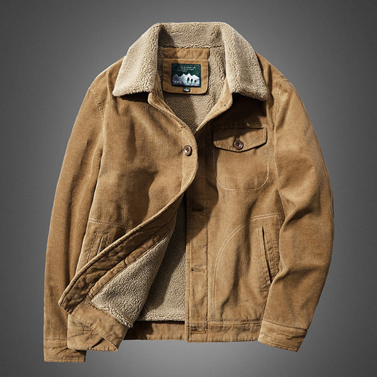 Chaqueta Casual Oversize para Hombre con Rayas Finas