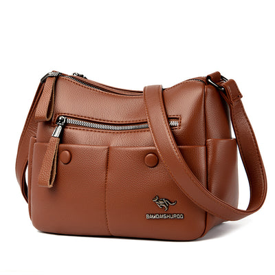 Bolso de Cuero Suave para Mamá - Diseño Minimalista y Versátil - Image 9