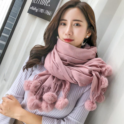 Bufanda Larga Mujer Otoño Invierno - Colores Sólidos Elegantes - Image 12