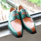 Zapatos de Cuero Ejecutivo con Diseño Británico y Combinación de Colores