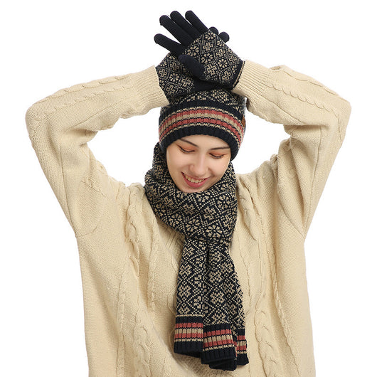 Conjunto de Abrigo Invernal: Gorro, Bufanda y Guantes de Acrílico - Image 12
