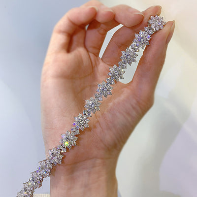 Pulsera de Plata S925 con Diamante Artificial Girasol Incrustado - Image 11