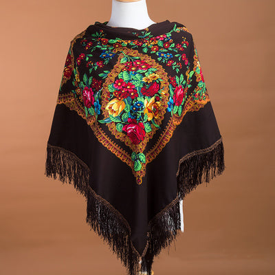 Foulard Cuadrado Étnico con Flecos - Abrigo Cálido y Elegante - Image 33