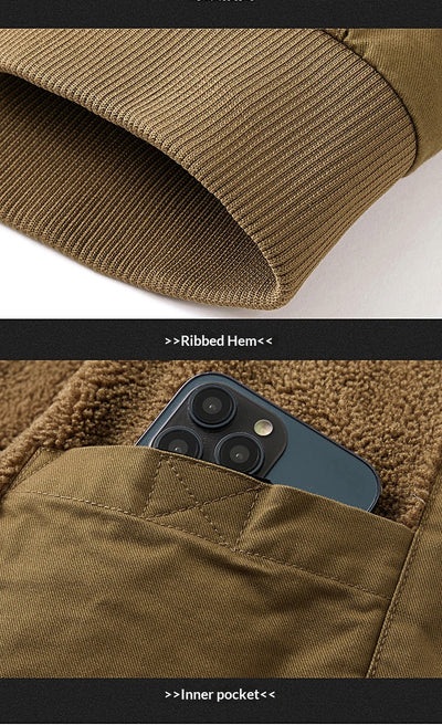 Abrigo Oversize Forrado en Polar para Hombre Talla Grande - Image 13