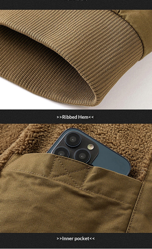 Abrigo Oversize Forrado en Polar para Hombre Talla Grande - Image 13