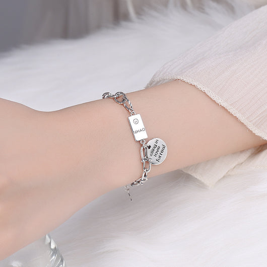 Pulsera de Plata Esterlina con Medallón Alfabeto Herradura - Image 10