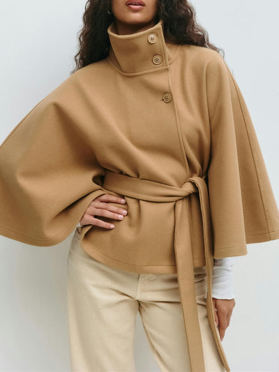 Abrigo Gabardina Cuello Alto Mujer - Diseño Minimalista - Image 22
