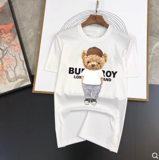 Playera de Algodón Mercerizado para Hombre - Diseño Oso Estampado Manga Corta - Image 13
