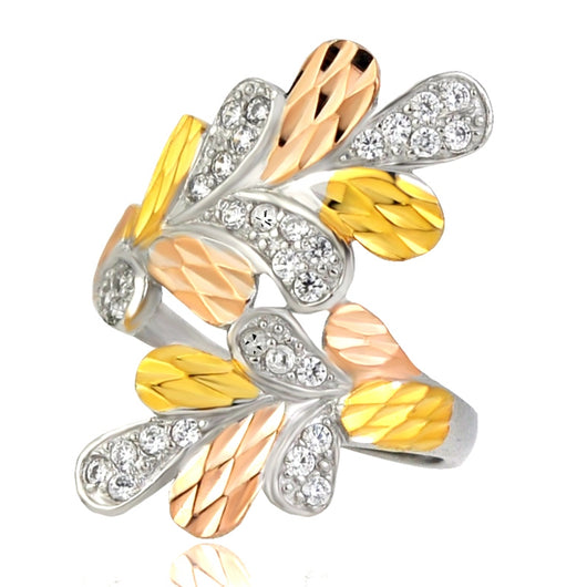 Anillo de Hoja Plata Esterlina y Oro para Dedo Índice - Image 9