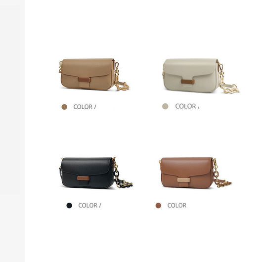Bolso de Cuero Genuino con Cadena - Versátil y Elegante - Image 9