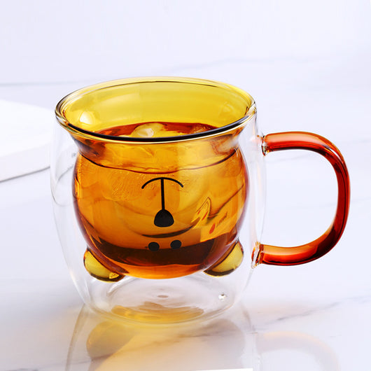 Vaso Infantil Doble de Cristal Diseño Osito para Café y Leche - Verano Divertido - Image 12