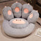 Cojín de Piso con Forma de Pata de Gato - Almohada Extraíble de Felpa para Silla Gamer y Descanso