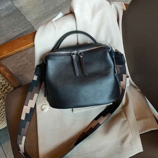 Bolso Bandolera de Cuero Suave con Asa Simple