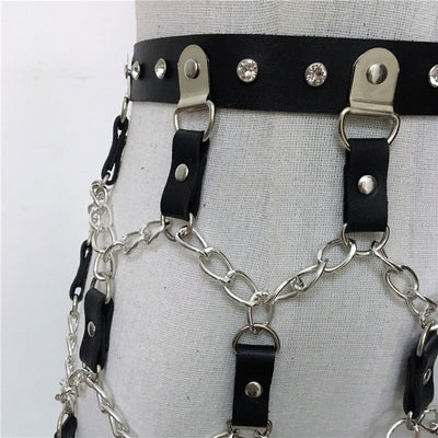 Cinturón Cadena Hip-hop con Incrustaciones de Strass Punk - Image 12