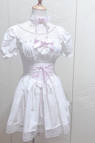 Vestido Retro Cuadrado con Mangas Abullonadas y Cintura Ajustable - Image 11