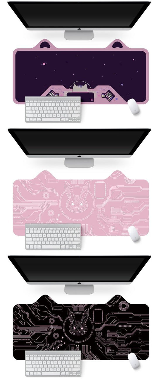 Tapete para Mouse Gaming con Diseño de Orejas de Gato - Teclado Oversized para Escritorio - Image 12
