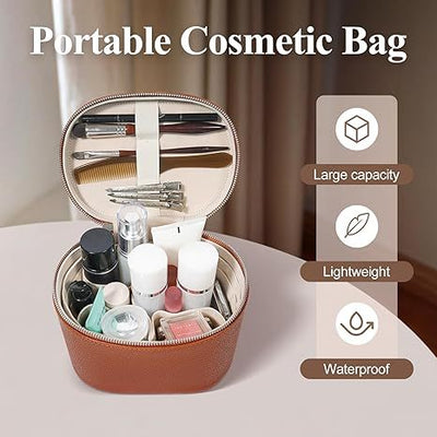 Bolsa de Cosméticos Grande de Cuero con Cierre Elástico - Image 12