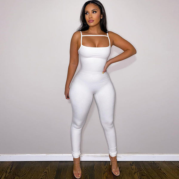 Jumpsuit de Verano para Mujer con Tirantes y Diseño Liso