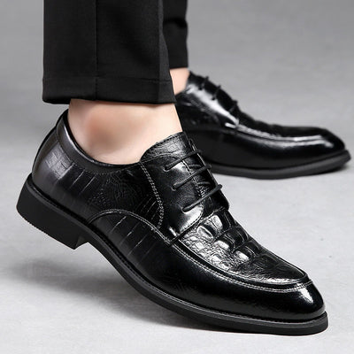 Zapatos de Cuero Cowhide Estilo Coreano Talla 36 - Punta Aguda Transpirables para Hombre - Image 3