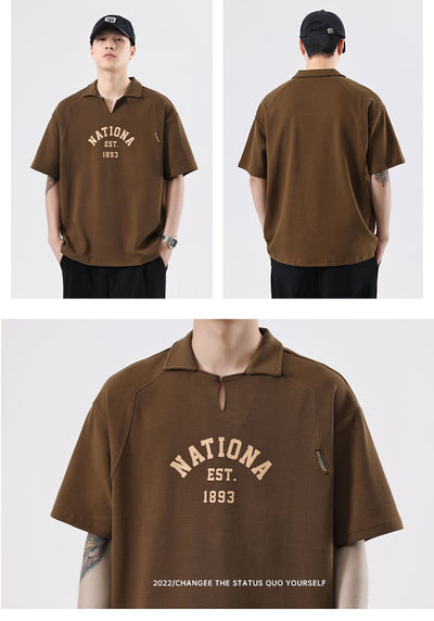 Camisa de Algodón Pesado con Solapa y Manga Corta - Image 18