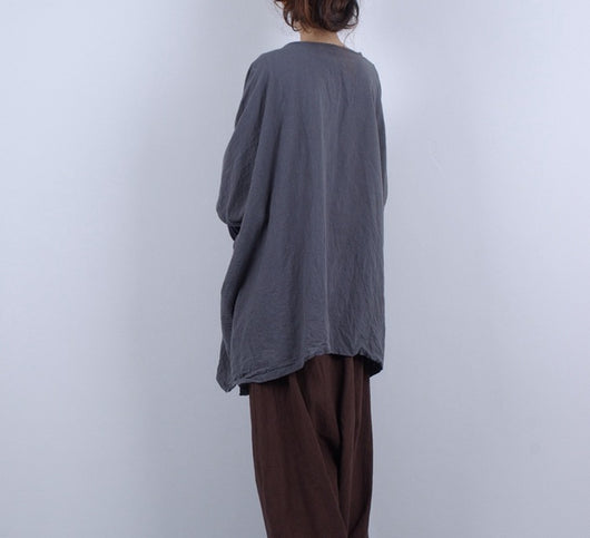 Blusa Pullover Manga Larga de Algodón Lavado a Mano - Diseño Artesanal - Image 12