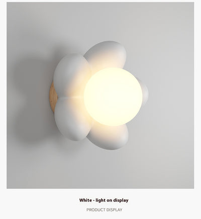 Lámpara de Pared Infantil Flor - Luz Moderna Estilo Crema para Dormitorio - Image 24