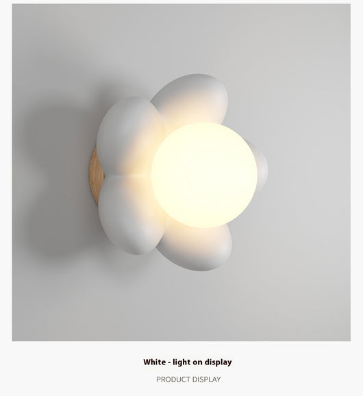 Lámpara de Pared Infantil Flor - Luz Moderna Estilo Crema para Dormitorio - Image 24