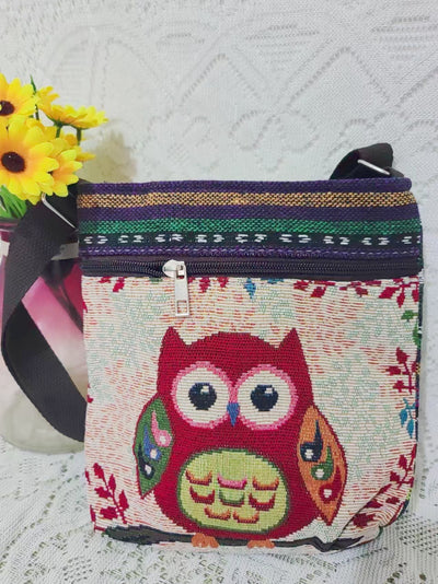 Bolso Bandolera Bordado Étnico con Elefante y Mariposa Estilo Chino - Image 14