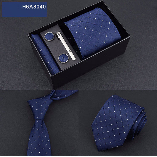 Corbata Ejecutiva Rayas Azul y Negro 8cm - Image 20