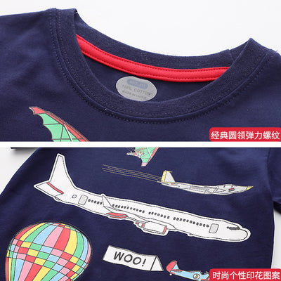 Playera Infantil de Verano con Estampado y Bordado de Dibujos Animados - Image 8