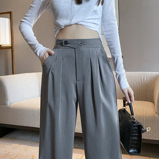 Pantalón Ancho Cintura Alta con Drapeado Elegante - Image 13