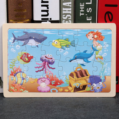 Rompecabezas de Madera Infantil 24 Piezas con Dibujos Animados - Image 4