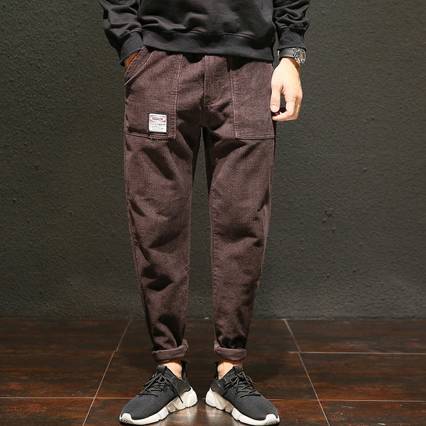 Pantalones de Pana Corte Ancho para Hombre
