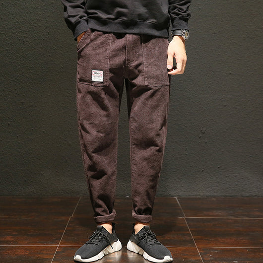 Pantalones de Pana Corte Ancho para Hombre