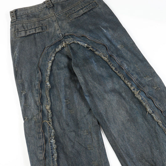 Pantalones Vaqueros Oversized Estilo Urbano Americano Corte Pesado - Image 30
