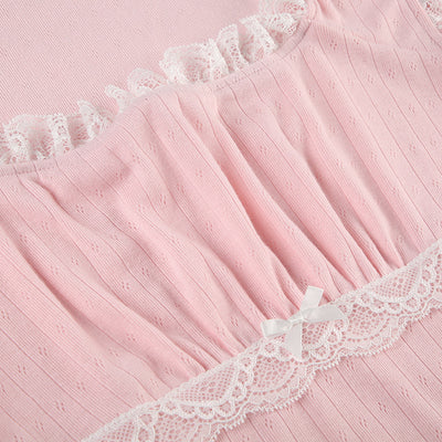 Blusa Elegante de Encaje con Cuello Cuadrado y Manga Corta - Image 22