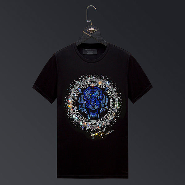 Camiseta Tigre Strass Talla Grande Hombre Manga Corta Algodón Verano - Image 6