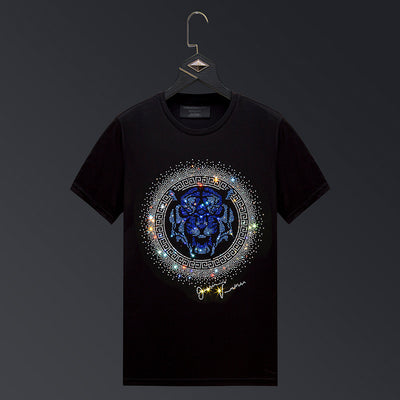 Camiseta Tigre Strass Talla Grande Hombre Manga Corta Algodón Verano - Image 6