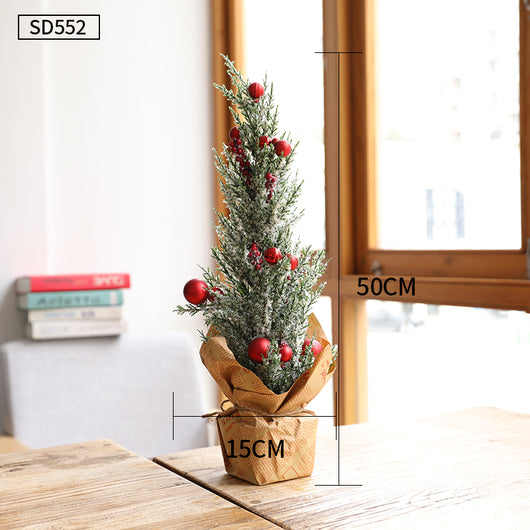 Árbol de Navidad Miniatura de Escritorio con Adornos Pequeños - Image 25