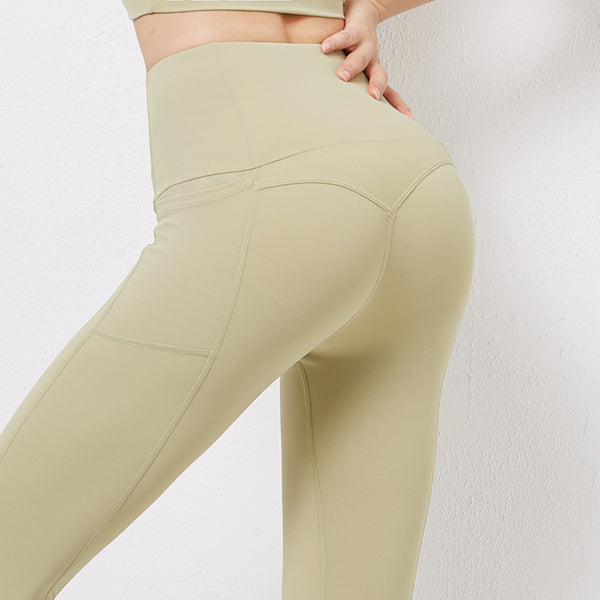 Pantalones Deportivos Ajustados de Alto Estiramiento para Pies Pequeños