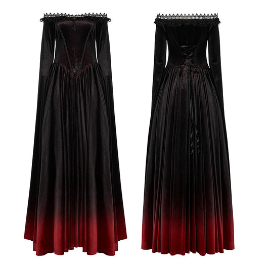 Vestido Formal de Cuello Único con Degradado Gótico - Image 5