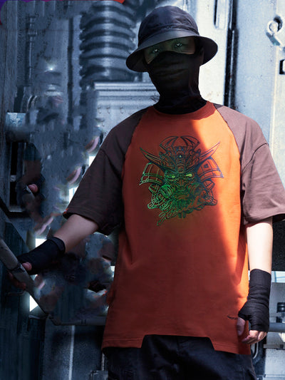 Camiseta Punk Americana Suelta Cuello Redondo Manga Corta para Hombre - Image 8