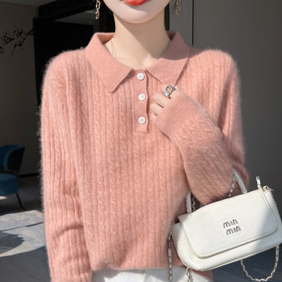Suéter Holgado de Punto Acanalado para Mujer - Abrigo Versátil y Cómodo - Image 3